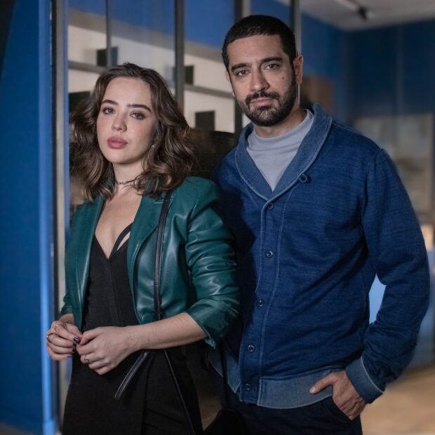 Bella Piero e Miguel Rômulo se unem em perseguição digital na novelinha ‘Amor Sob Vigilância’, próxima original Globoplay Bella Piero e Miguel Rômulo Globo/ Angélica Goudinho